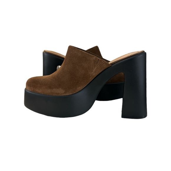 NWT Gianni Bini Bono So Chic Brown Suede Platform Mules 8 -  8.5 - Picture 4 of 9